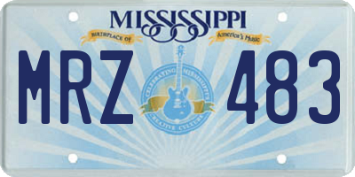MS license plate MRZ483