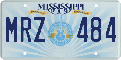 MS license plate MRZ484