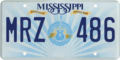 MS license plate MRZ486