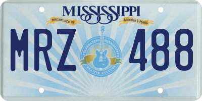 MS license plate MRZ488