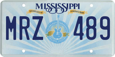 MS license plate MRZ489