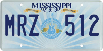 MS license plate MRZ512
