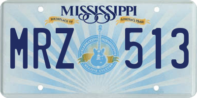 MS license plate MRZ513