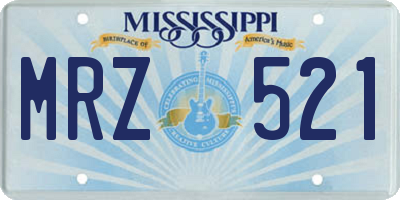MS license plate MRZ521