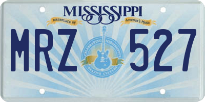 MS license plate MRZ527