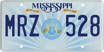 MS license plate MRZ528