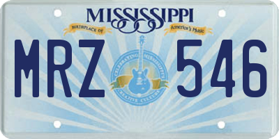MS license plate MRZ546