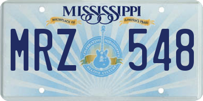 MS license plate MRZ548