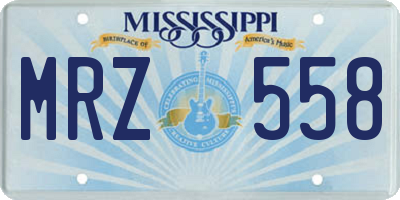 MS license plate MRZ558
