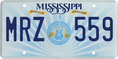 MS license plate MRZ559