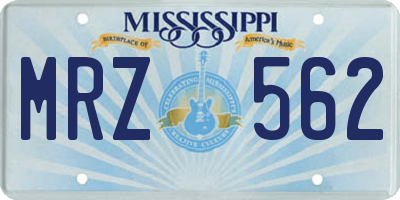 MS license plate MRZ562