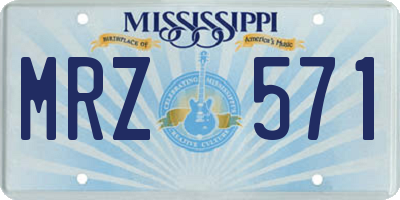 MS license plate MRZ571