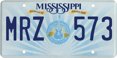 MS license plate MRZ573