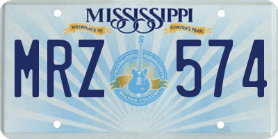 MS license plate MRZ574