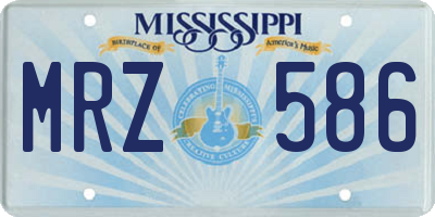 MS license plate MRZ586