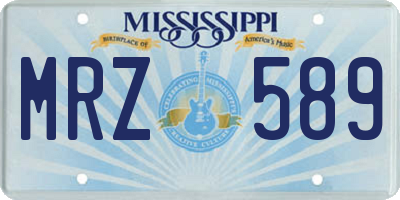 MS license plate MRZ589