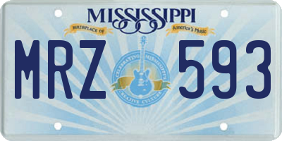 MS license plate MRZ593