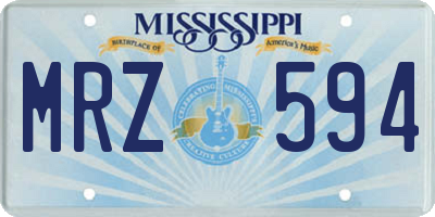 MS license plate MRZ594