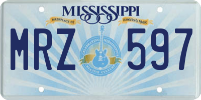 MS license plate MRZ597