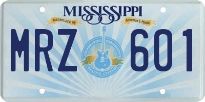 MS license plate MRZ601