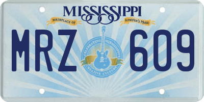 MS license plate MRZ609
