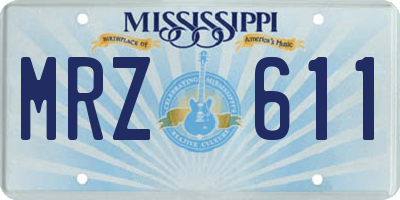 MS license plate MRZ611