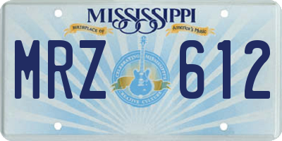 MS license plate MRZ612