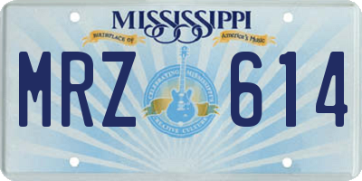 MS license plate MRZ614