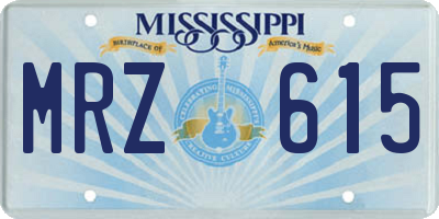 MS license plate MRZ615