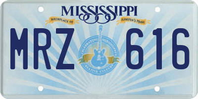 MS license plate MRZ616