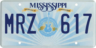 MS license plate MRZ617