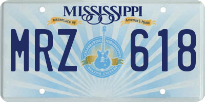MS license plate MRZ618