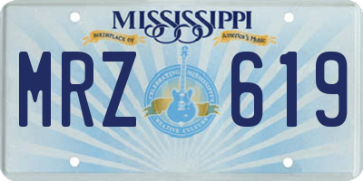 MS license plate MRZ619