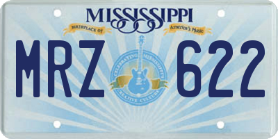MS license plate MRZ622