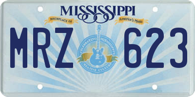 MS license plate MRZ623