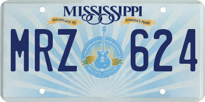 MS license plate MRZ624