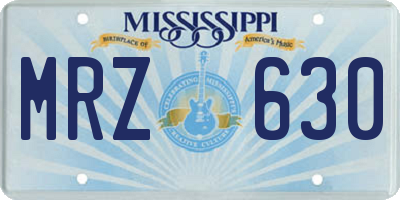 MS license plate MRZ630