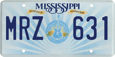 MS license plate MRZ631