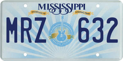 MS license plate MRZ632