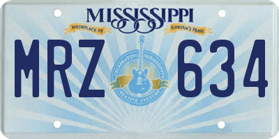 MS license plate MRZ634