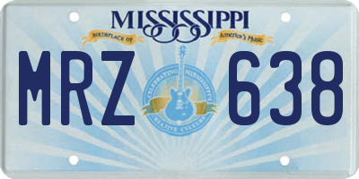 MS license plate MRZ638