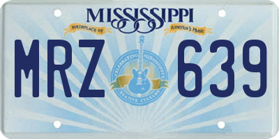 MS license plate MRZ639