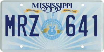 MS license plate MRZ641