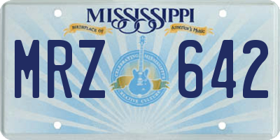 MS license plate MRZ642