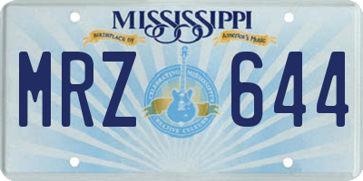 MS license plate MRZ644