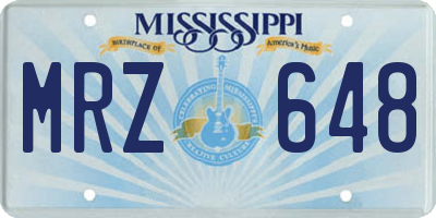 MS license plate MRZ648