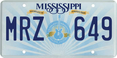 MS license plate MRZ649
