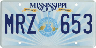 MS license plate MRZ653