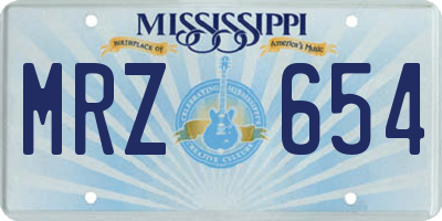 MS license plate MRZ654