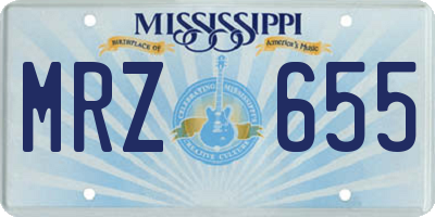 MS license plate MRZ655